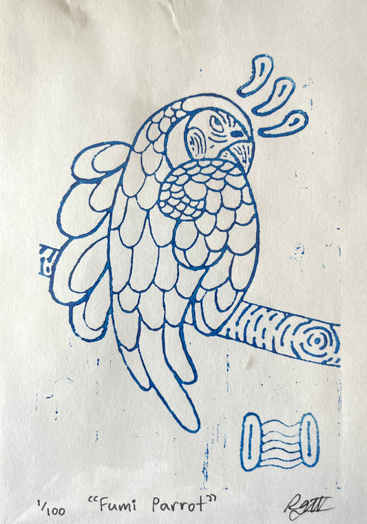 Fumi Parrot (5" x 7")